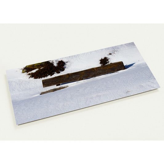 Sitzbank im Schnee  - 10er Set Postkarten