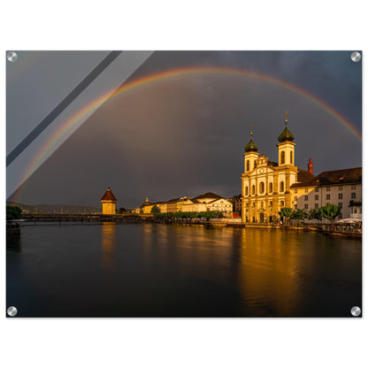 Regenbogen Luzern- Acryldruck