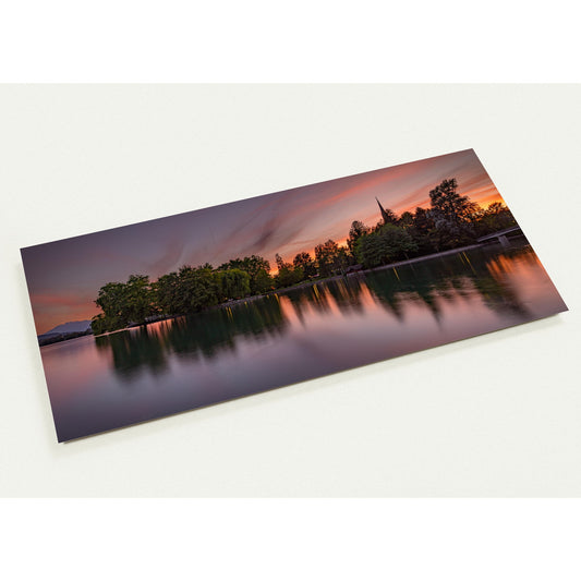 Zugersee Sonnenuntergang Set mit 10 Karten (2-seitig, mit Umschläge)