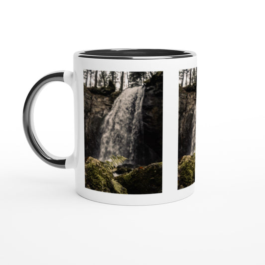 Magical contrast - ceramic mug with color accents 