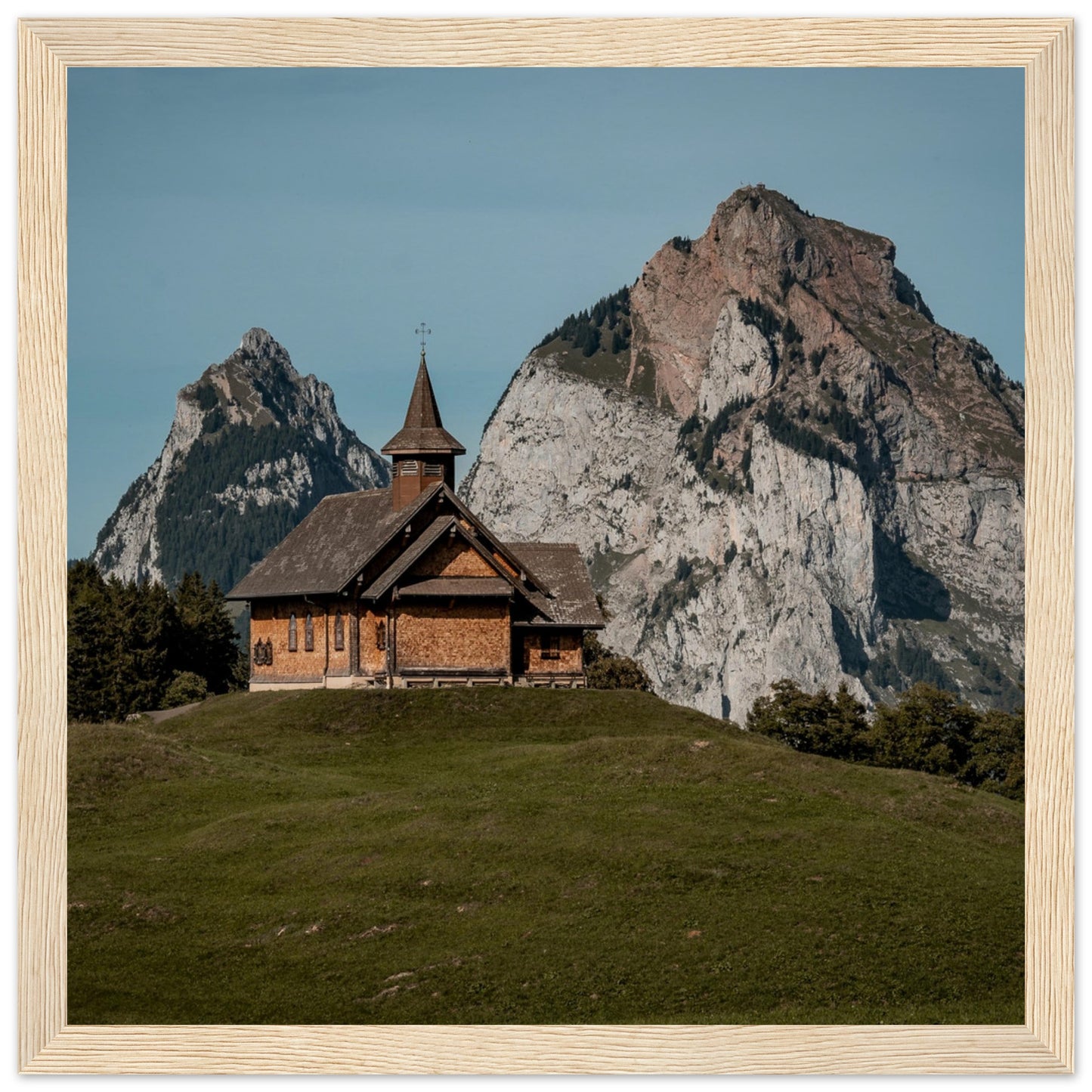 Stooskapelle - Widrol - Poster mit Holzrahmen