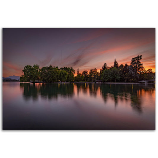 Lake Zug Sunset Premium Poster
