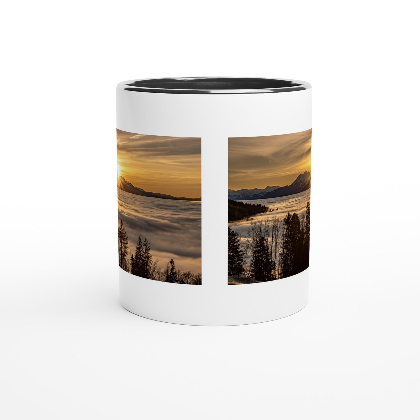 Nebelmeer Sonnenuntergang Keramiktasse - Verschiedene Farben