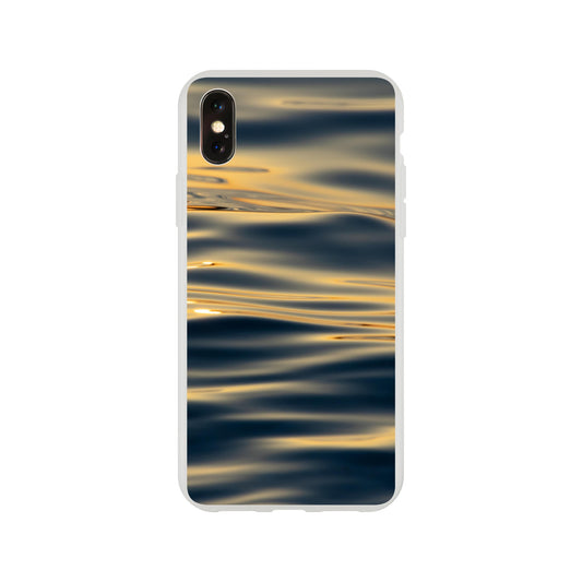 Glitzernde Meereswellen im Sonnenuntergang - Handyhülle Flexi Case für iPhone und Samsung Galaxy