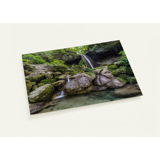 Schwarzenbach Wasserfall Grusskarten-Set mit 10 Karten (2-seitig, mit Umschläge)