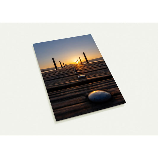 On the jetty towards the sun - set of 10 postcards with envelopes 
