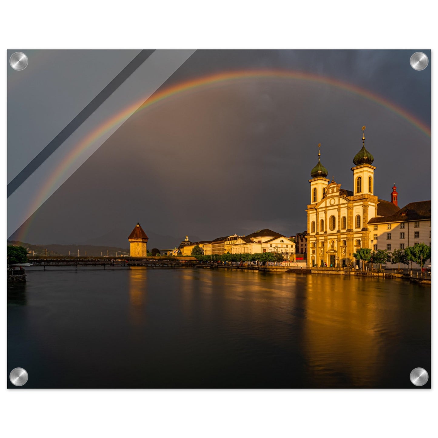 Regenbogen Luzern- Acryldruck