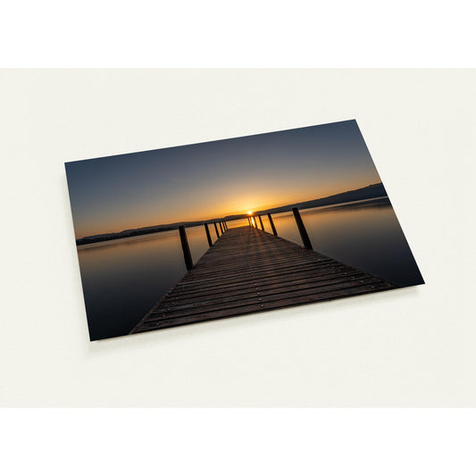Sunrise on Lake Zug greeting card set with 10 cards (2-sided, with envelopes)