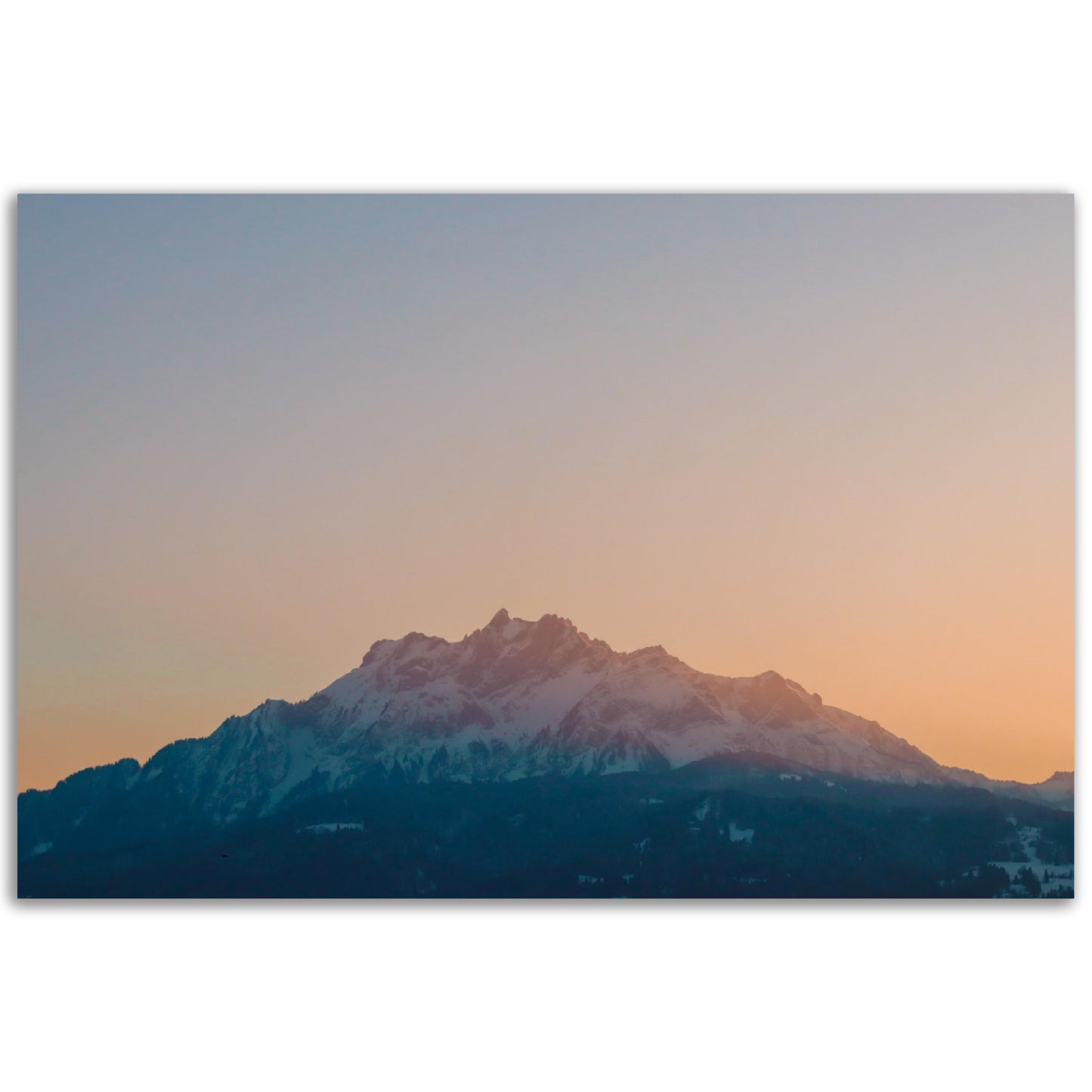 Schweizer Alpenzauber: Pilatus bei Sonnenuntergang - Forex-Druck