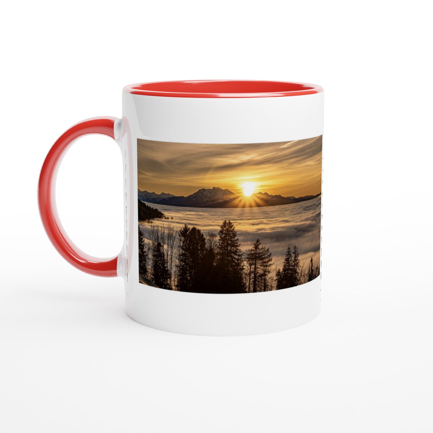 Nebelmeer Sonnenuntergang Keramiktasse - Verschiedene Farben