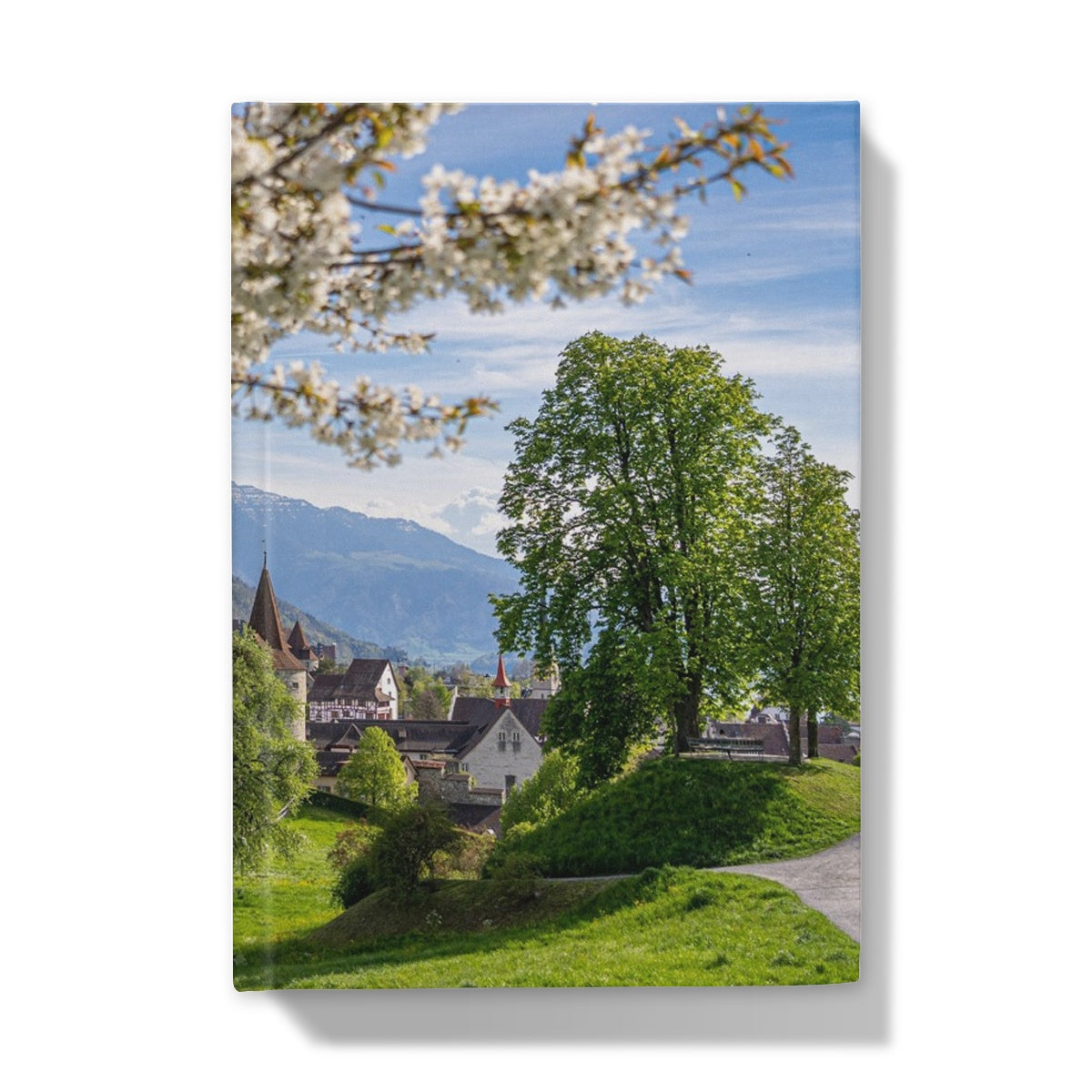 Frühlingszauber Stadt Zug Hardcover-Notizbuch