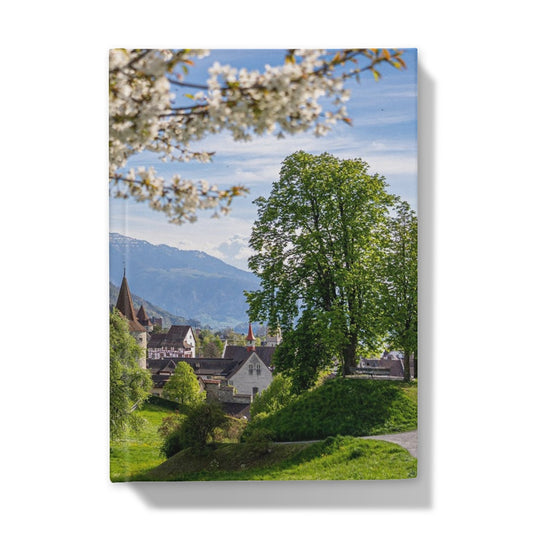 Frühlingszauber Stadt Zug Hardcover-Notizbuch